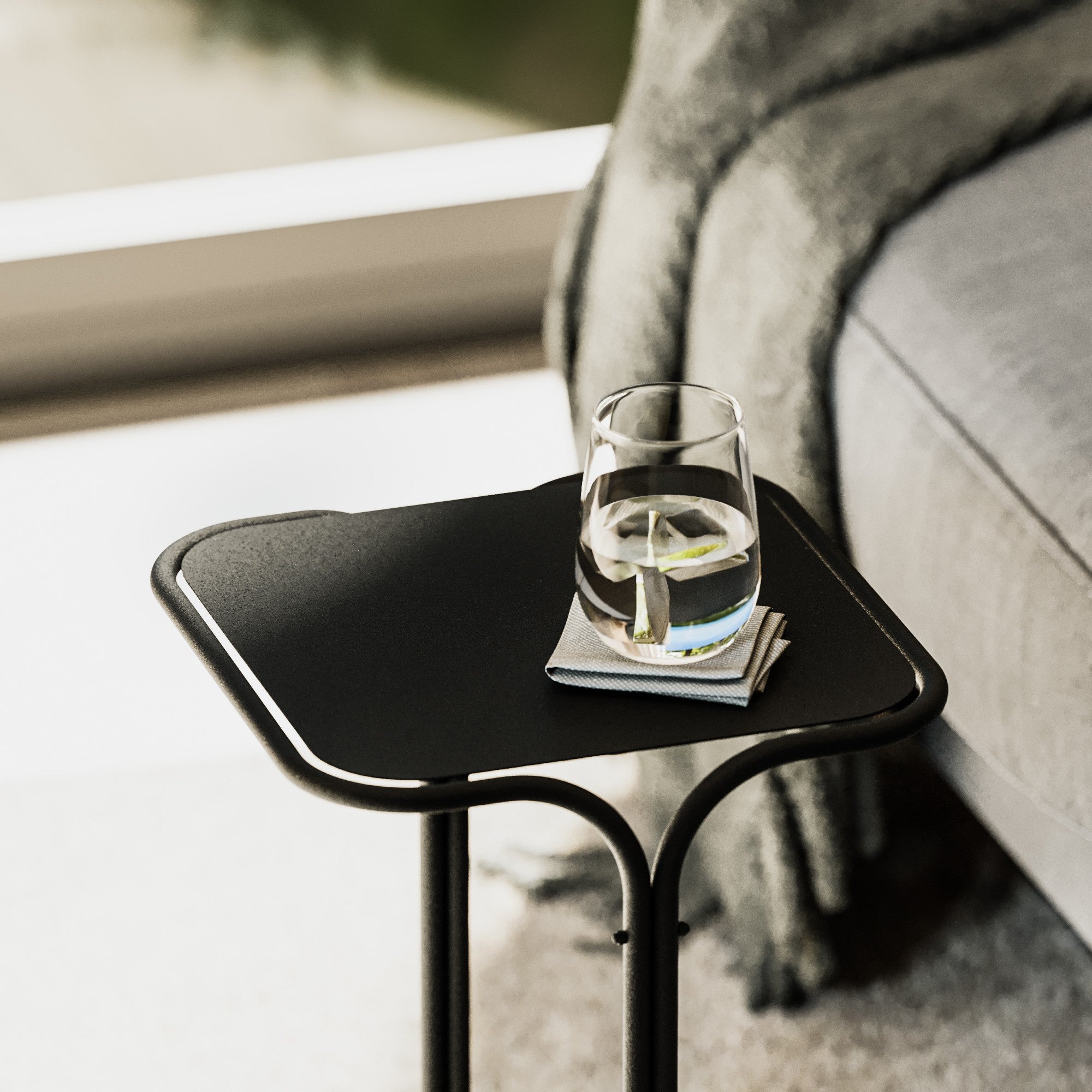 Salontafel Orento – Met zwart metalen frame