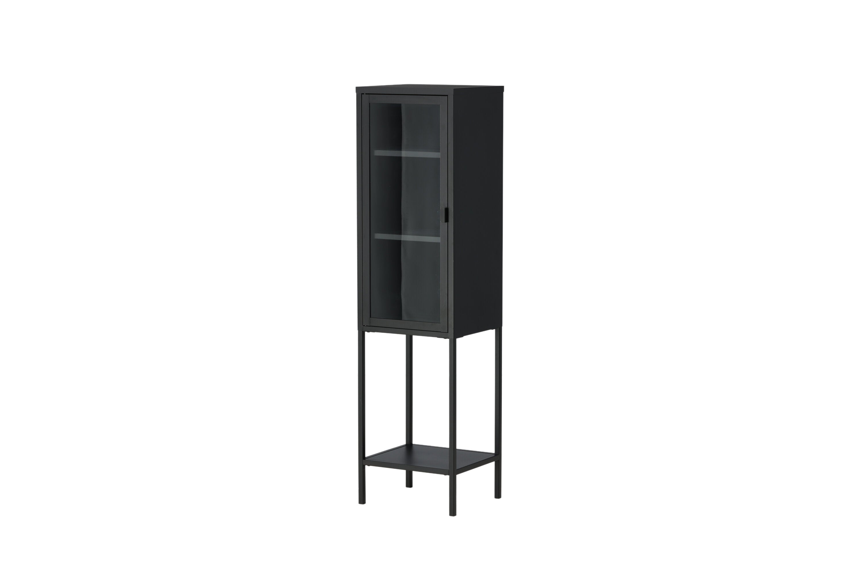 Vitrine Tero - in Zwart met glasfront