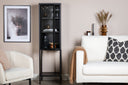 Vitrine Tero - in Zwart met glasfront
