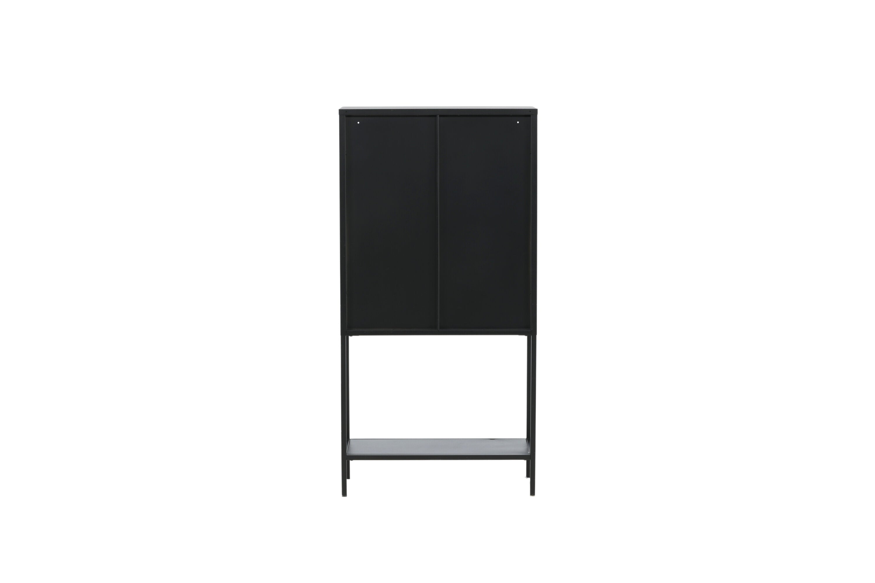 Vitrine Varda - in Zwart met glazen deuren