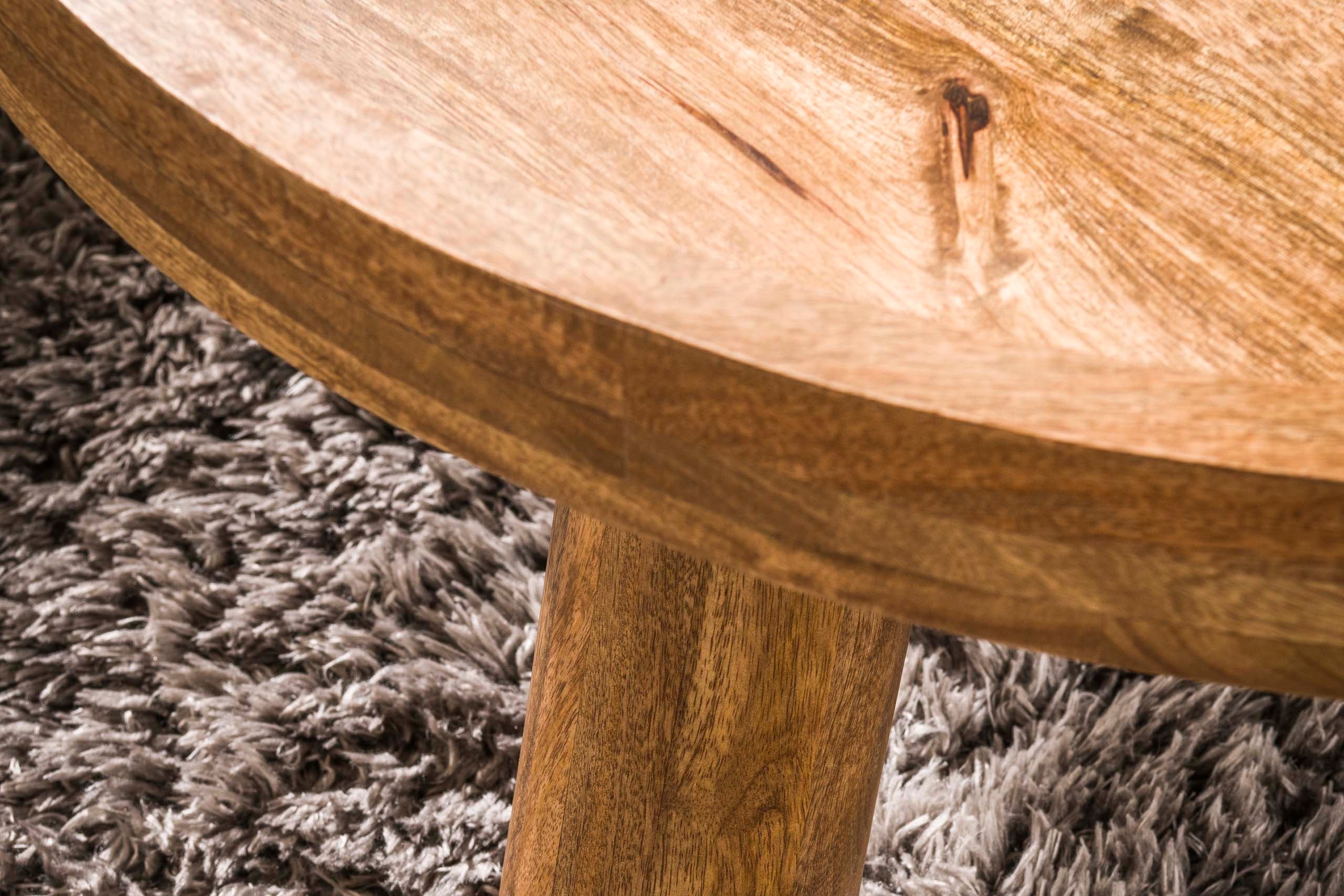 Salontafel Sundari - 2-delige set van duurzaam mangohout met zandkleurige afwerking
