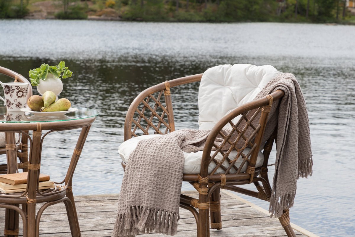 Balkonset Jasmin - van walnootkleurig rattan