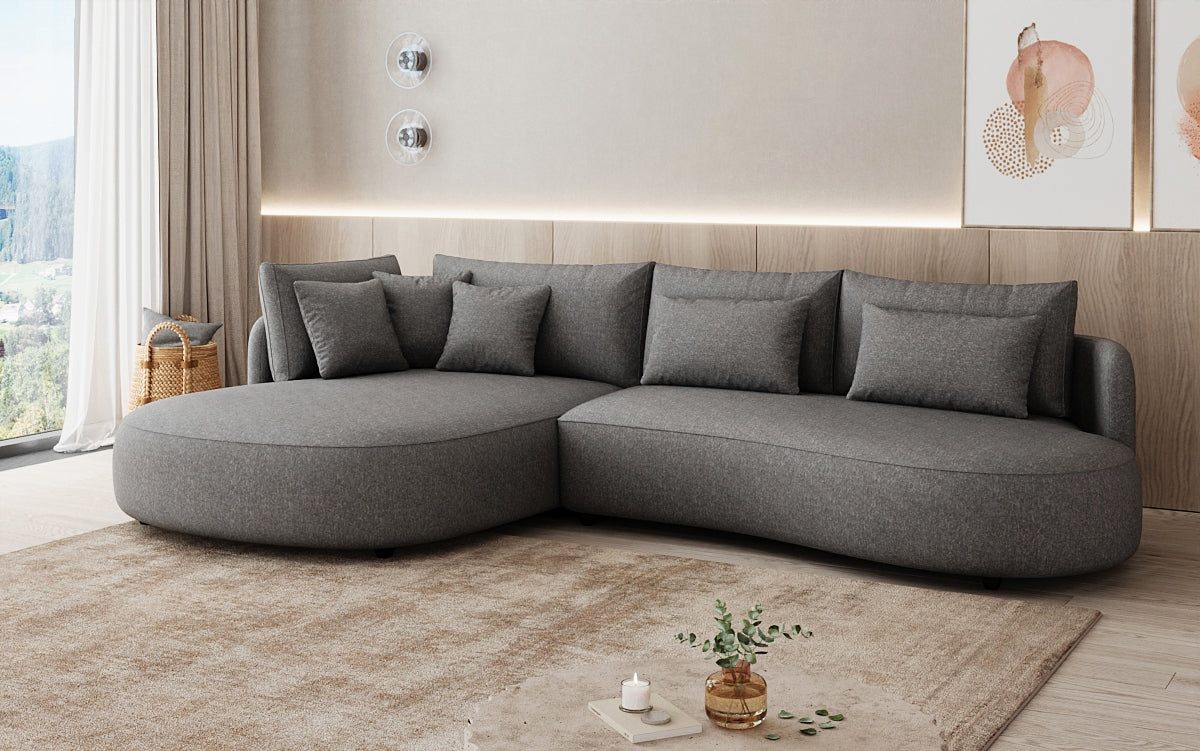 Designer hoekbank Ando Mini in structuurstof