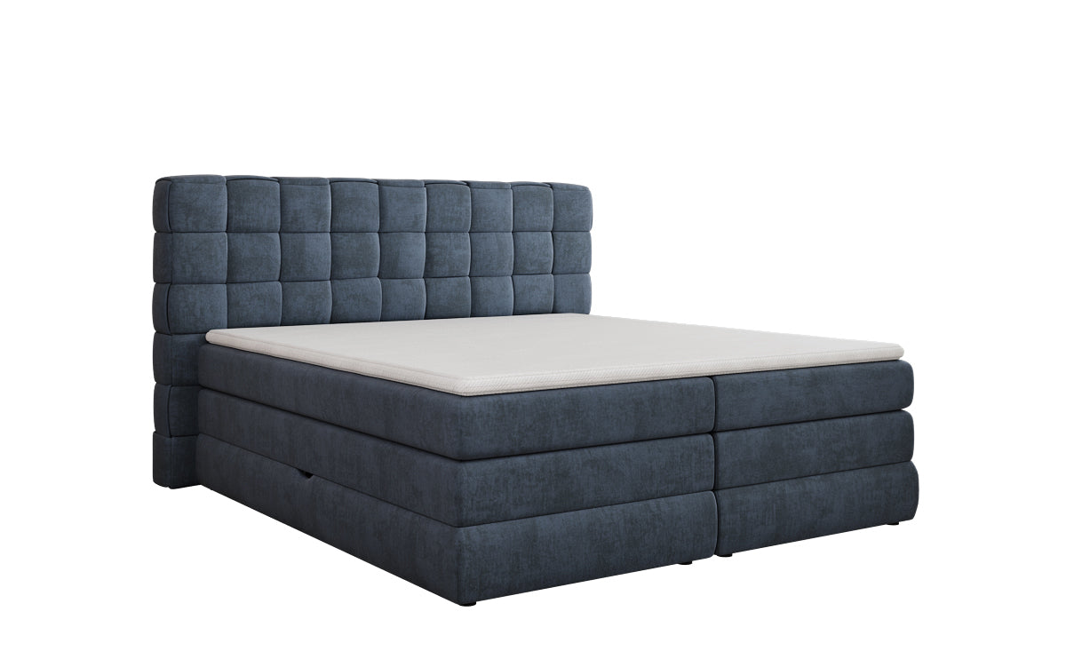 Boxspringbed Trama met opbergruimte in Fluweel