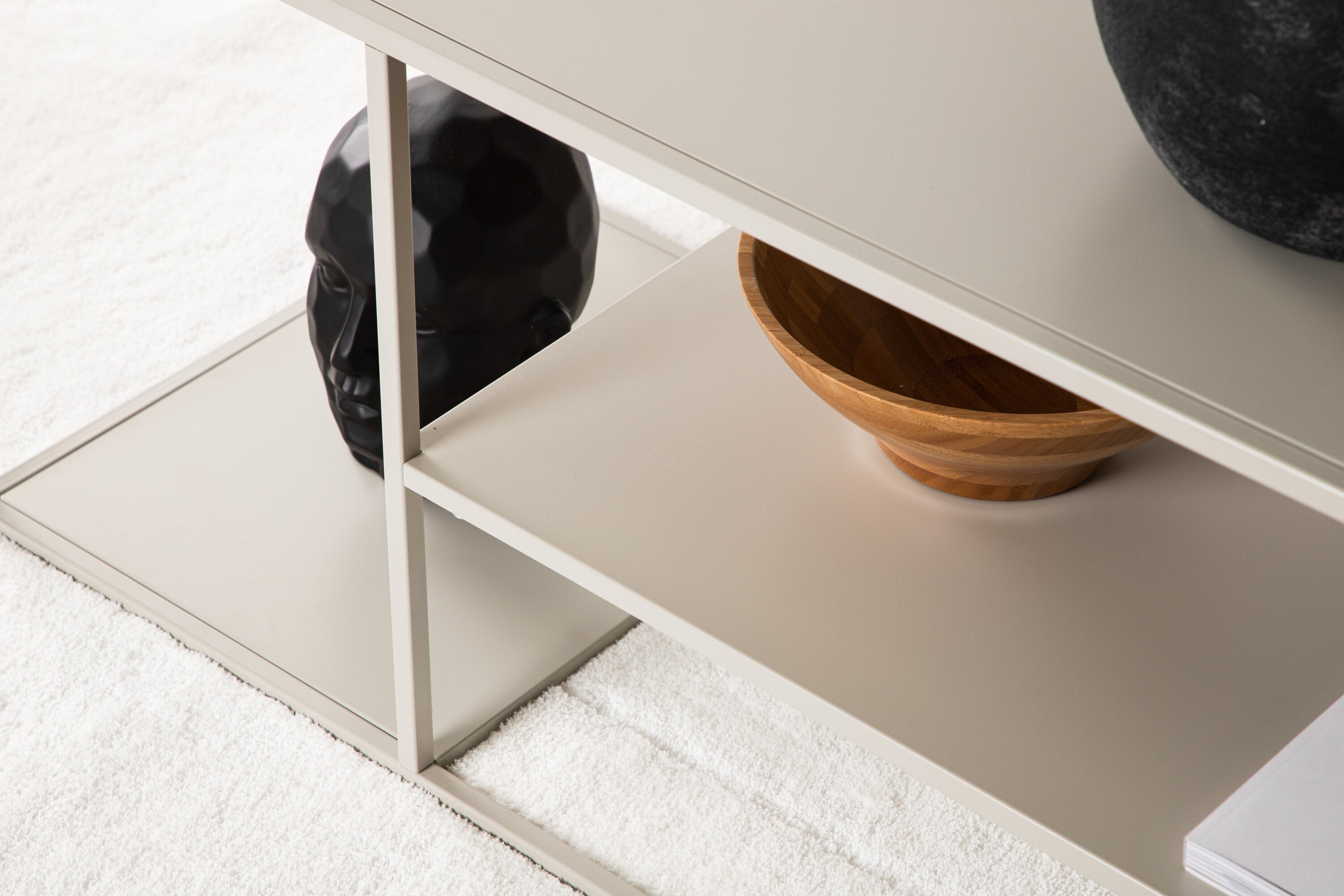 Bijzettafel Skapa - Eenvoudig ontwerp in Beige