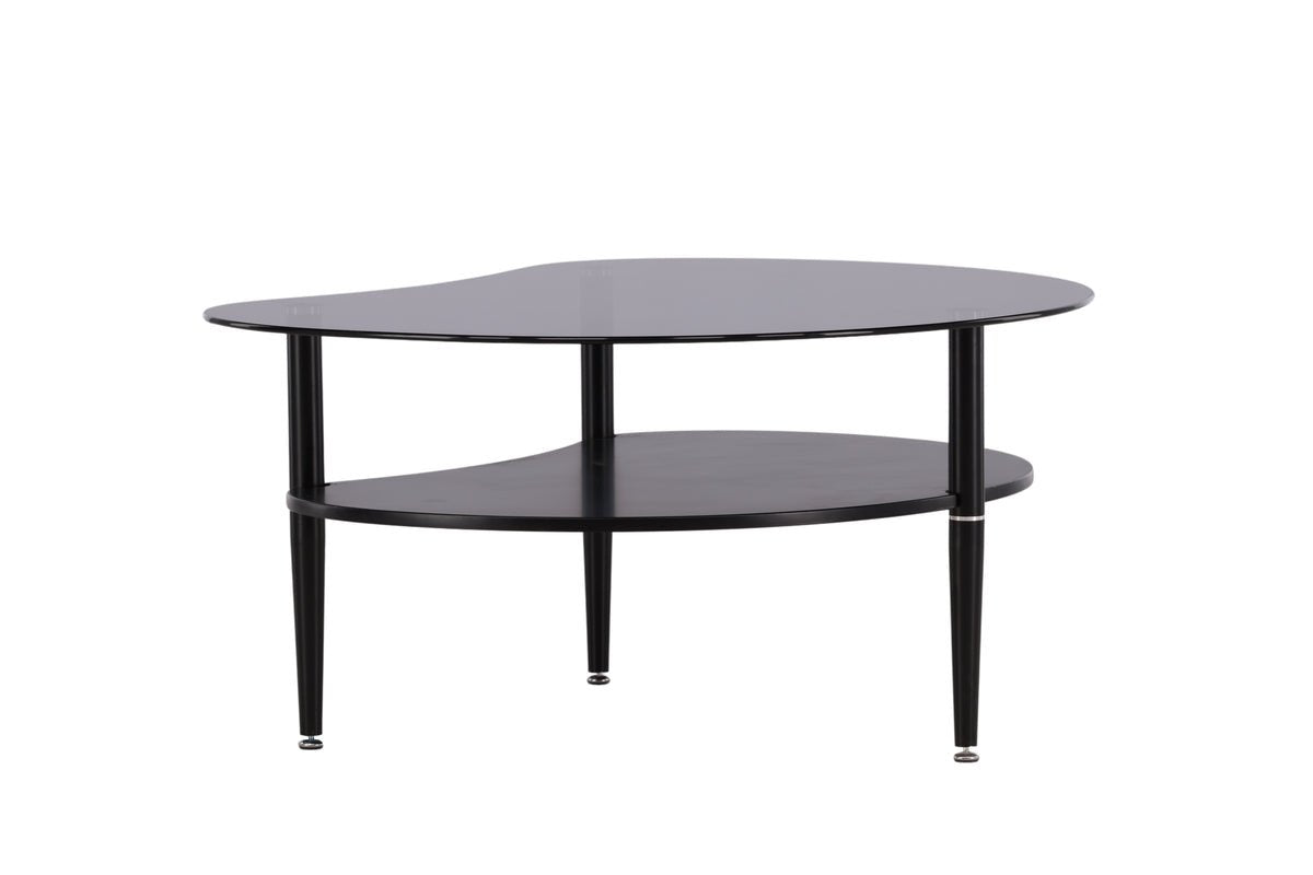 Salontafel Amila - met zwart glazen blad