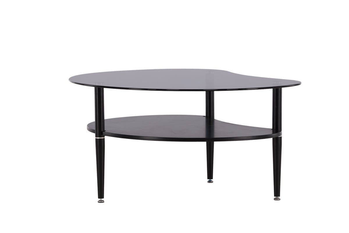 Salontafel Amila - met zwart glazen blad