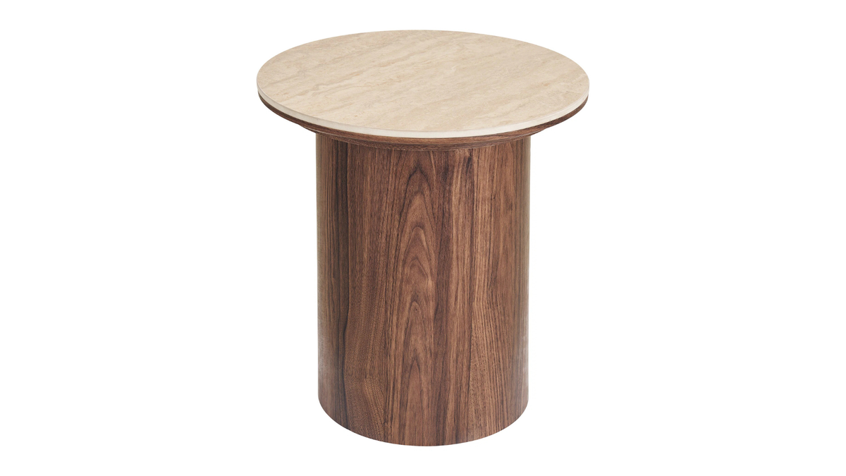 Bijzettafel Lykke - in travertijnlook