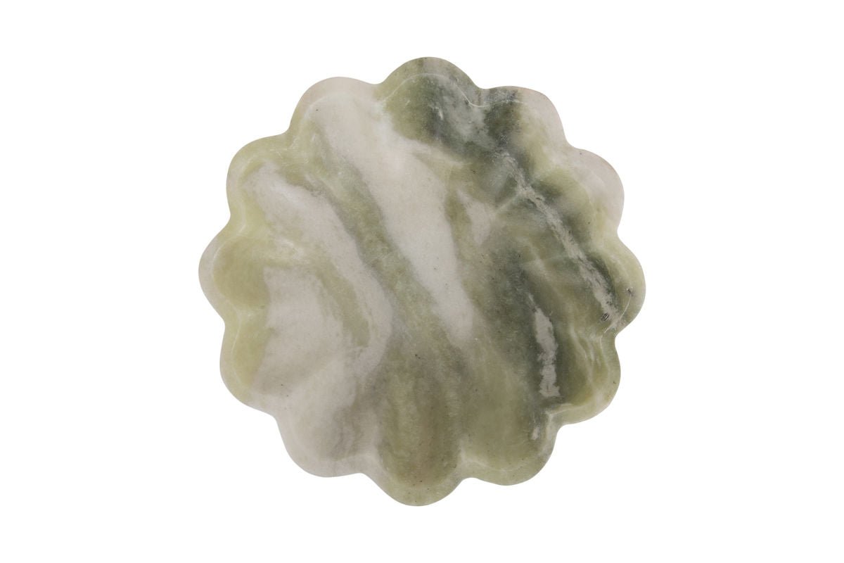 Schaal Cyréna – vervaardigd uit marmer / Bloemvormig