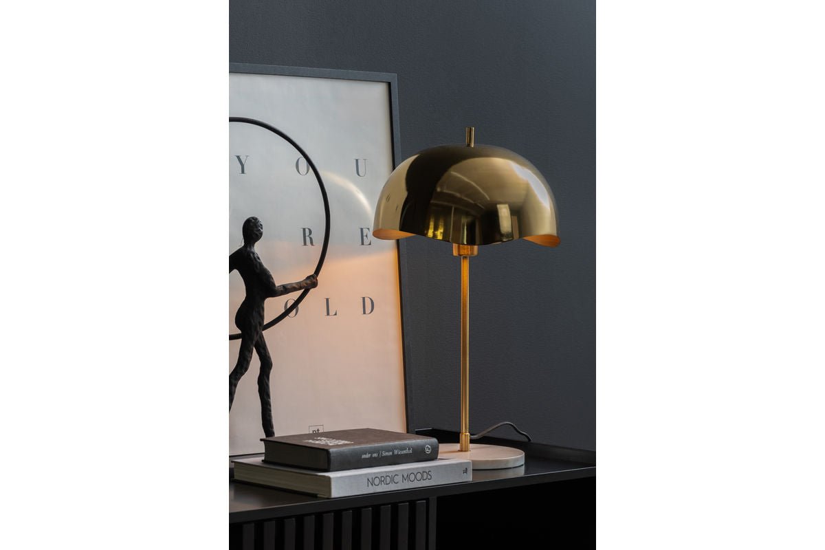 Tafellamp Vindor - Designlamp van ijzer met golvende kap