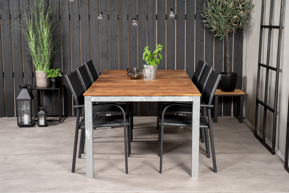 2er Set Gartenstuhl Ira - elegante schwarze Optik aus Aluminium