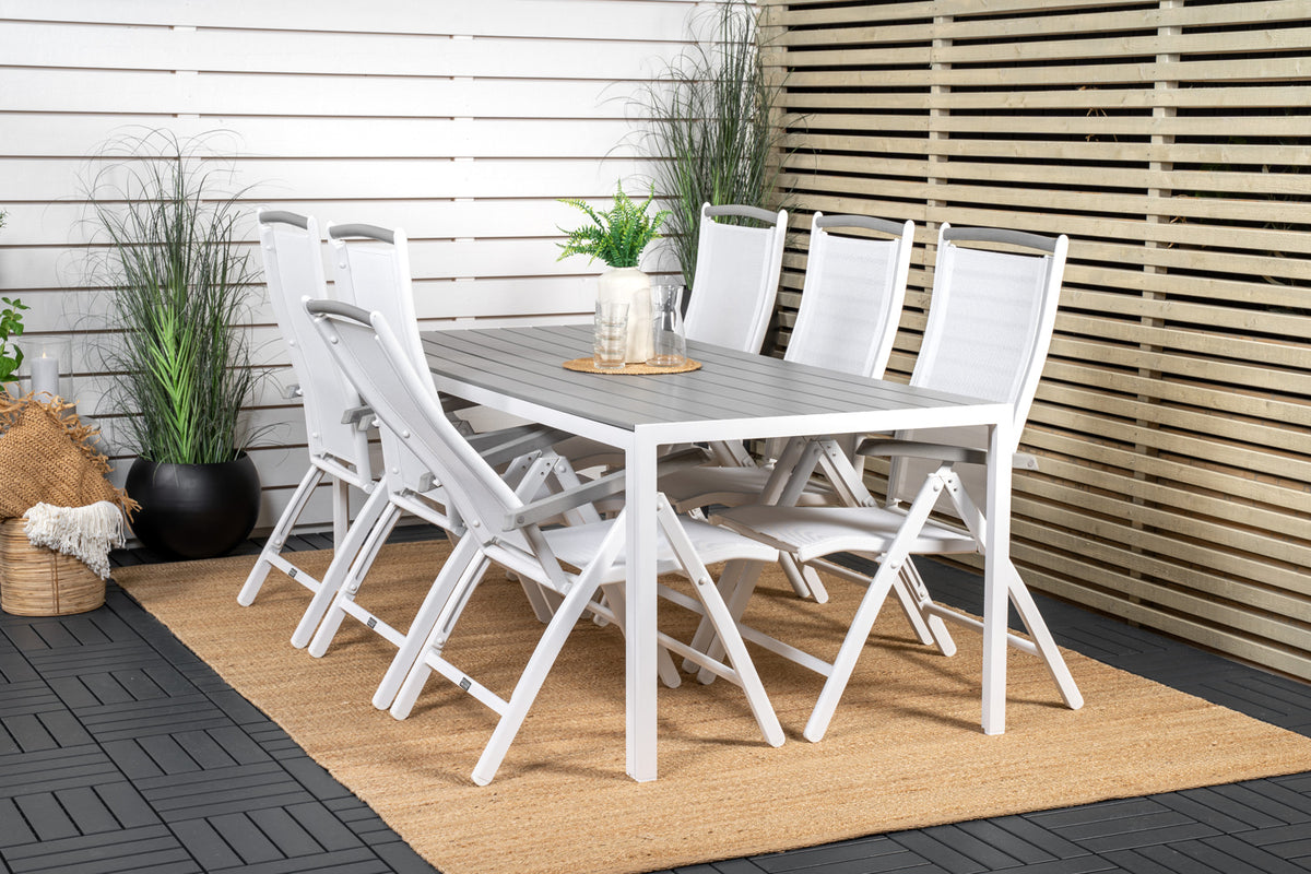 2er Set - Gartenstuhl Kara - Gestell aus Aluminium, Sitzfläche aus Textilene, verstellbar