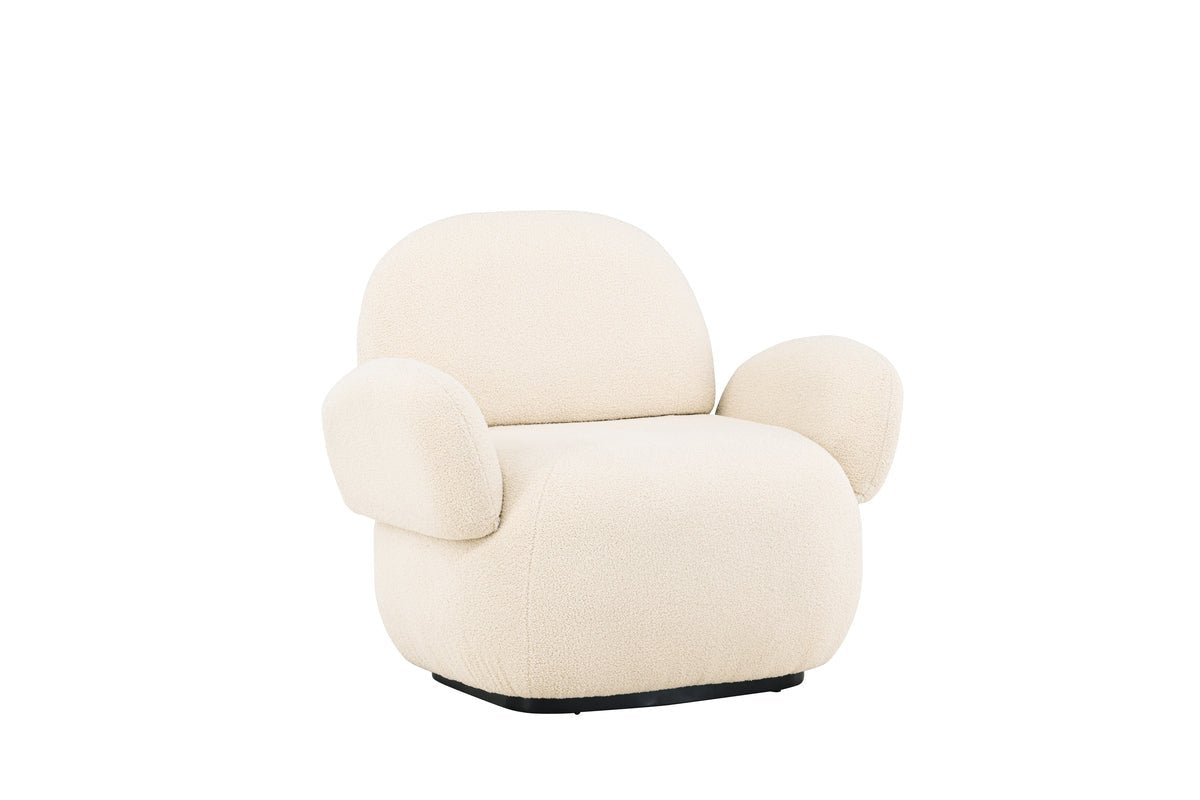 Fauteuil Salzburg - met beige chenille bekleding