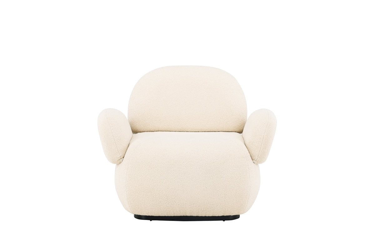 Fauteuil Salzburg - met beige chenille bekleding