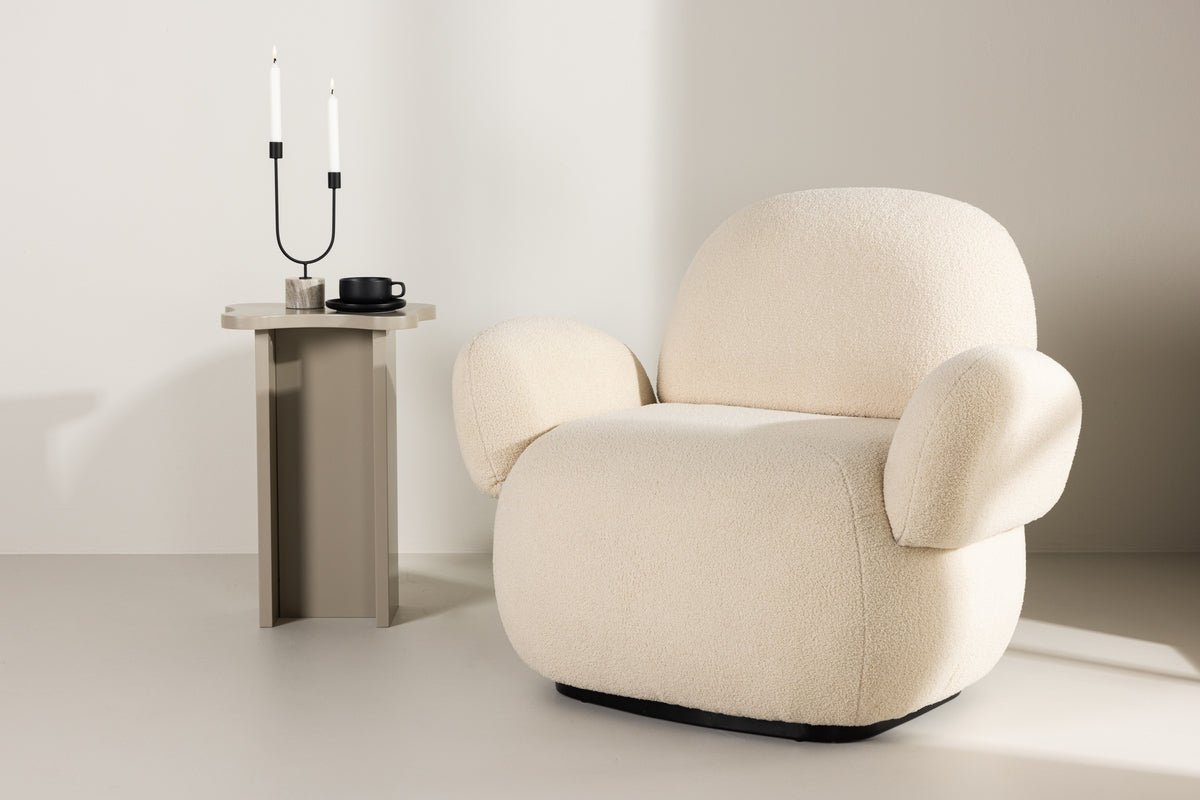Fauteuil Salzburg - met beige chenille bekleding