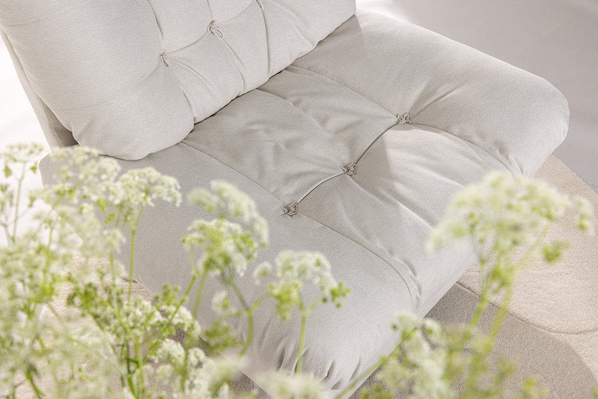 Fauteuil Florenz - met crèmewit polyesterbekleding