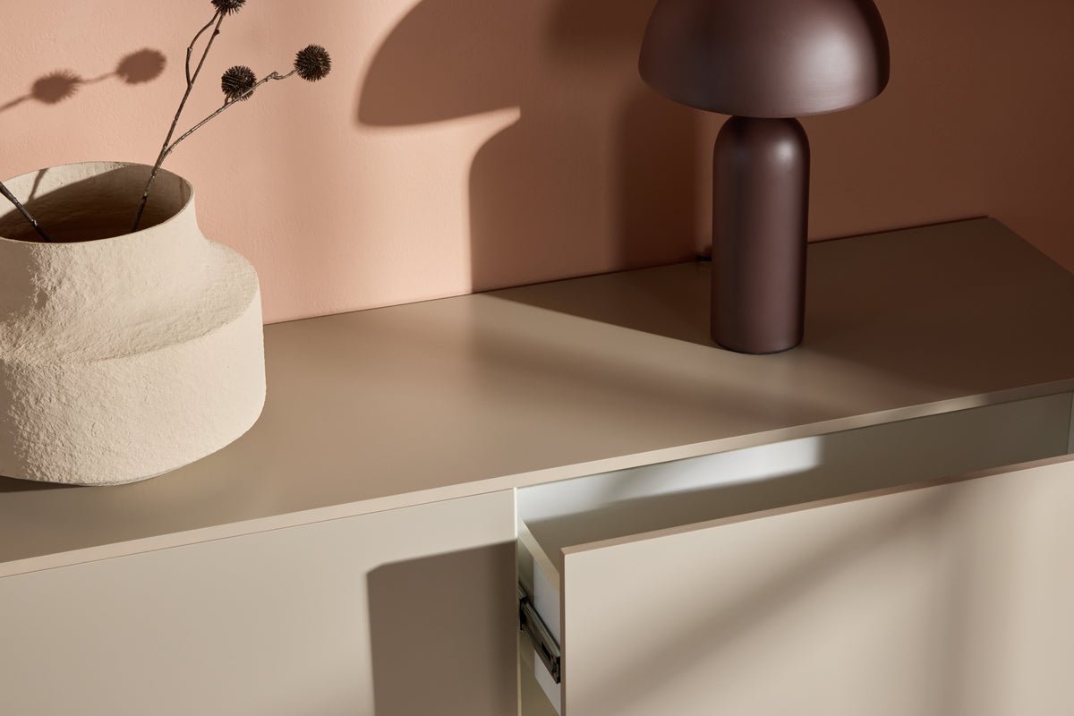 TV-Lowboard Valerio – Minimalistische elegantie in Beige