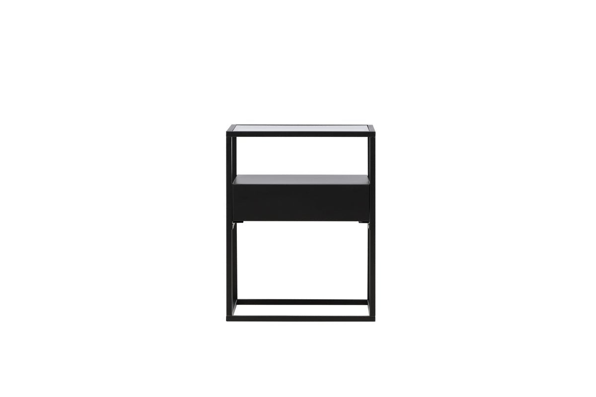 Bijzettafel Celia – in twee kleuren met glazen blad