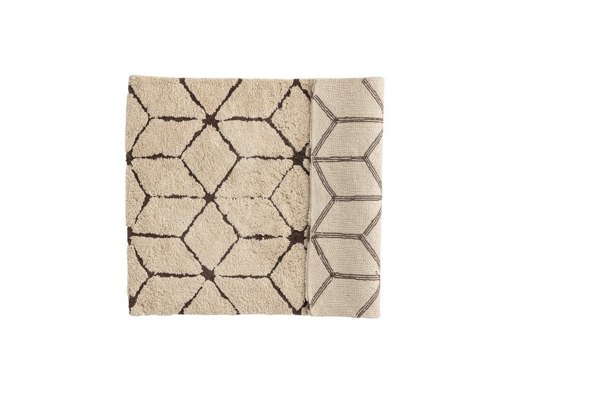 Badmat Semara - in een beige-bruine combinatie van zacht katoen