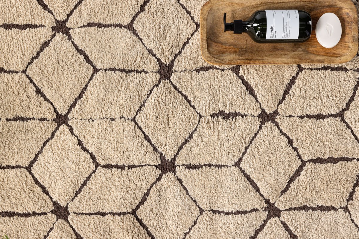 Badmat Semara - in een beige-bruine combinatie van zacht katoen