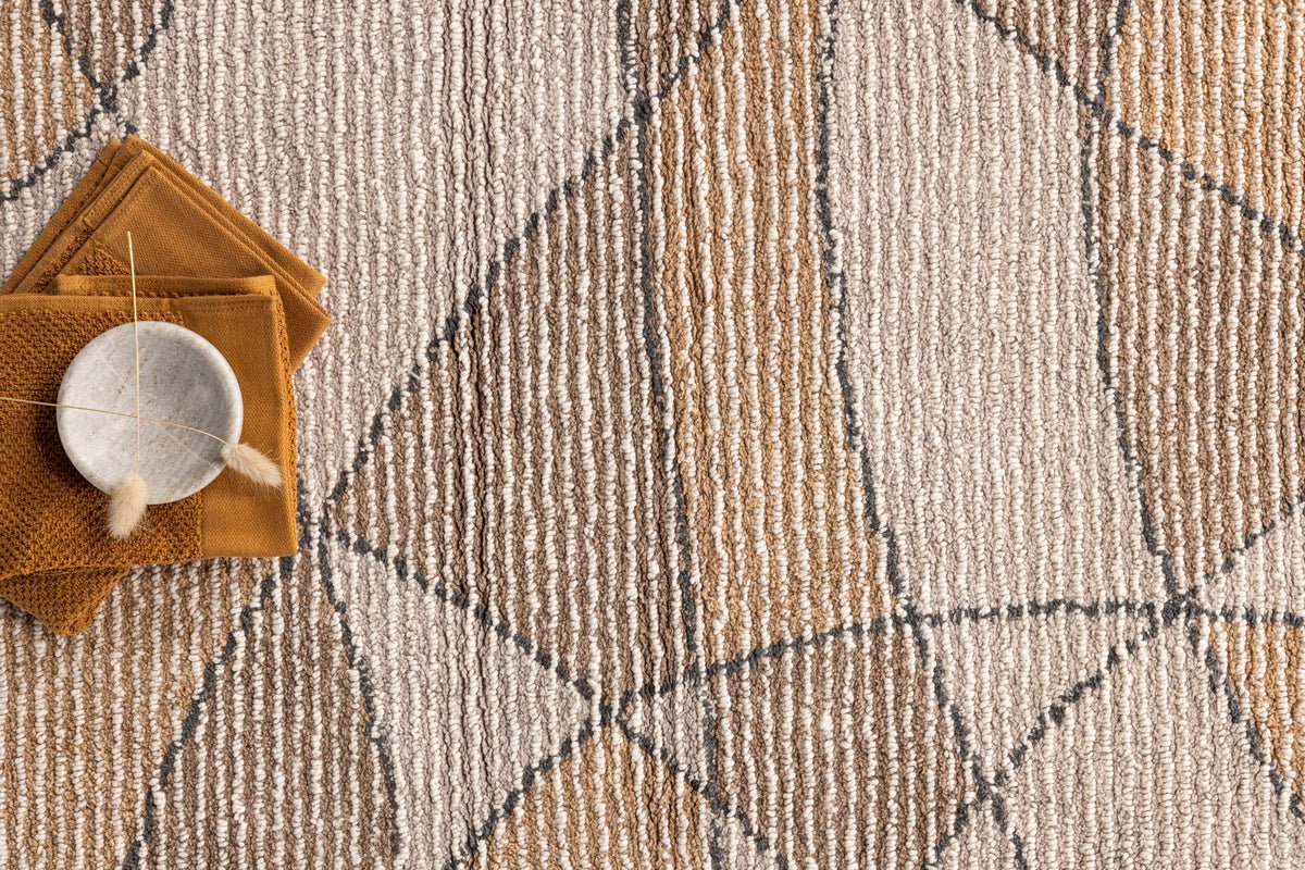 Badmat Canggu - in warme zand- en grijstinten van natuurlijke katoen