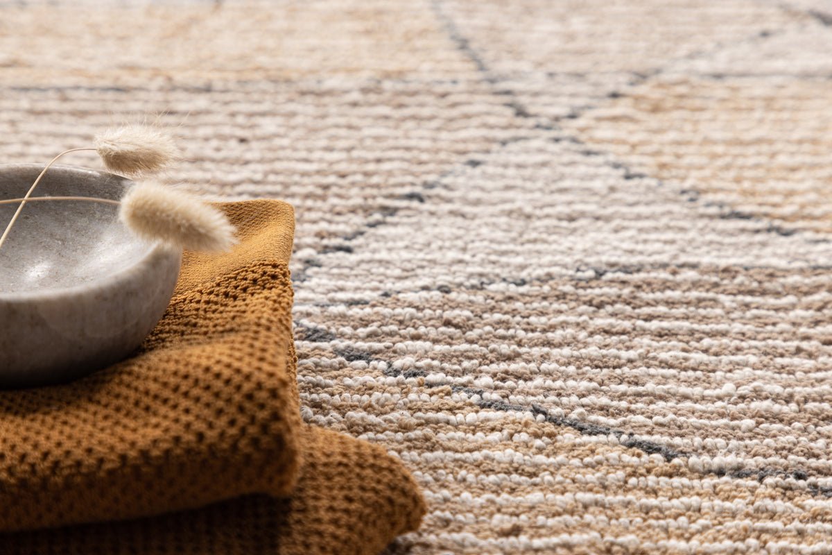 Badmat Canggu - in warme zand- en grijstinten van natuurlijke katoen