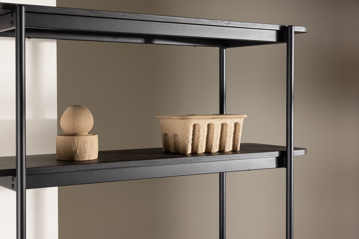 Regal Heim – hoog staand rek in Whitewash met 5 planken