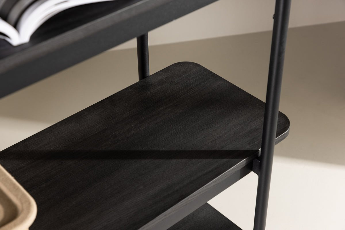 Regal Heim – hoog staand rek in Whitewash met 5 planken