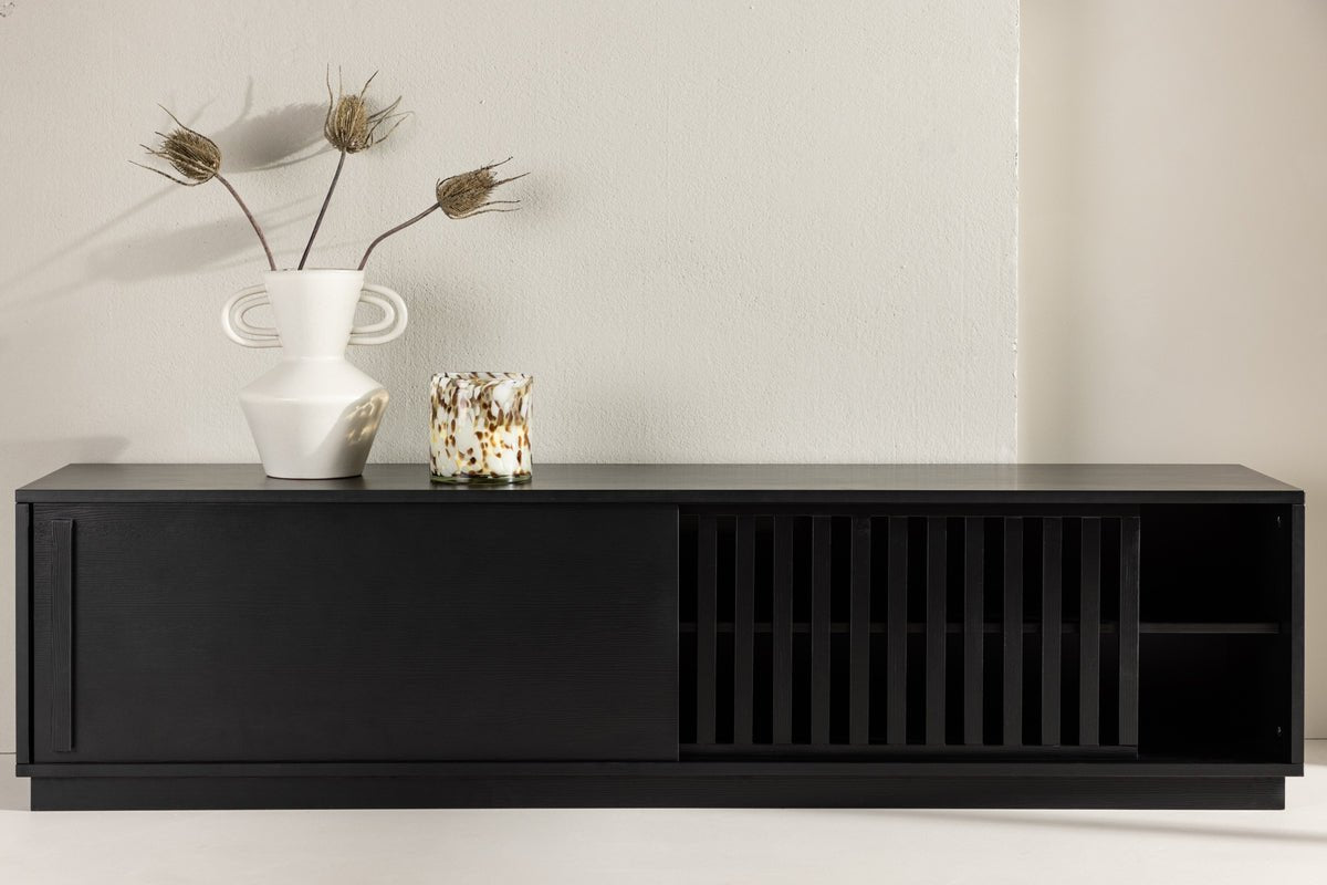 Designer TV-Lowboard Valero 180 cm MDF – Mat, met lamellenfront