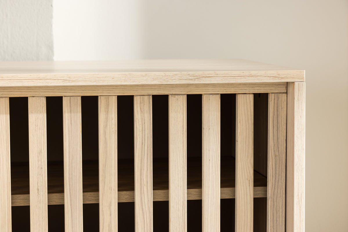 Designer TV-Lowboard Valero 180 cm MDF – Mat, met lamellenfront