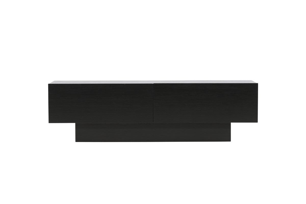 Designer TV-Lowboard Avento – Zwart, Mat, met Middenpoot
