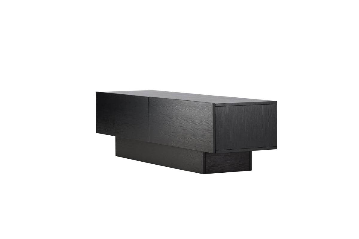 Designer TV-Lowboard Avento – Zwart, Mat, met Middenpoot