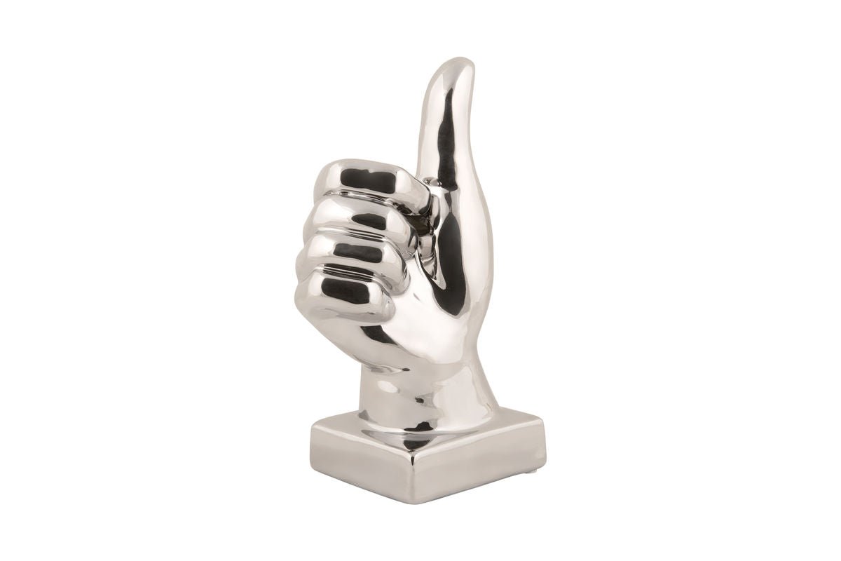 Beeld "Thumbs" – Keramisch figuur met glanzend oppervlak