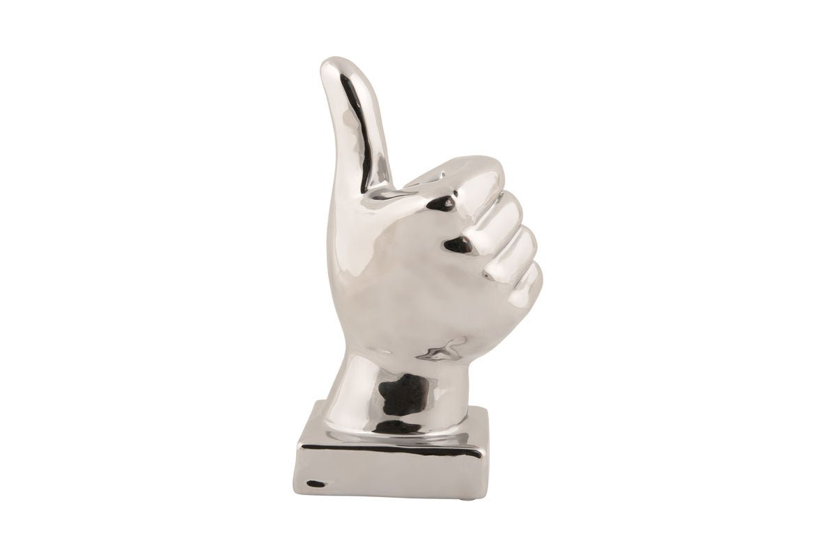 Beeld "Thumbs" – Keramisch figuur met glanzend oppervlak