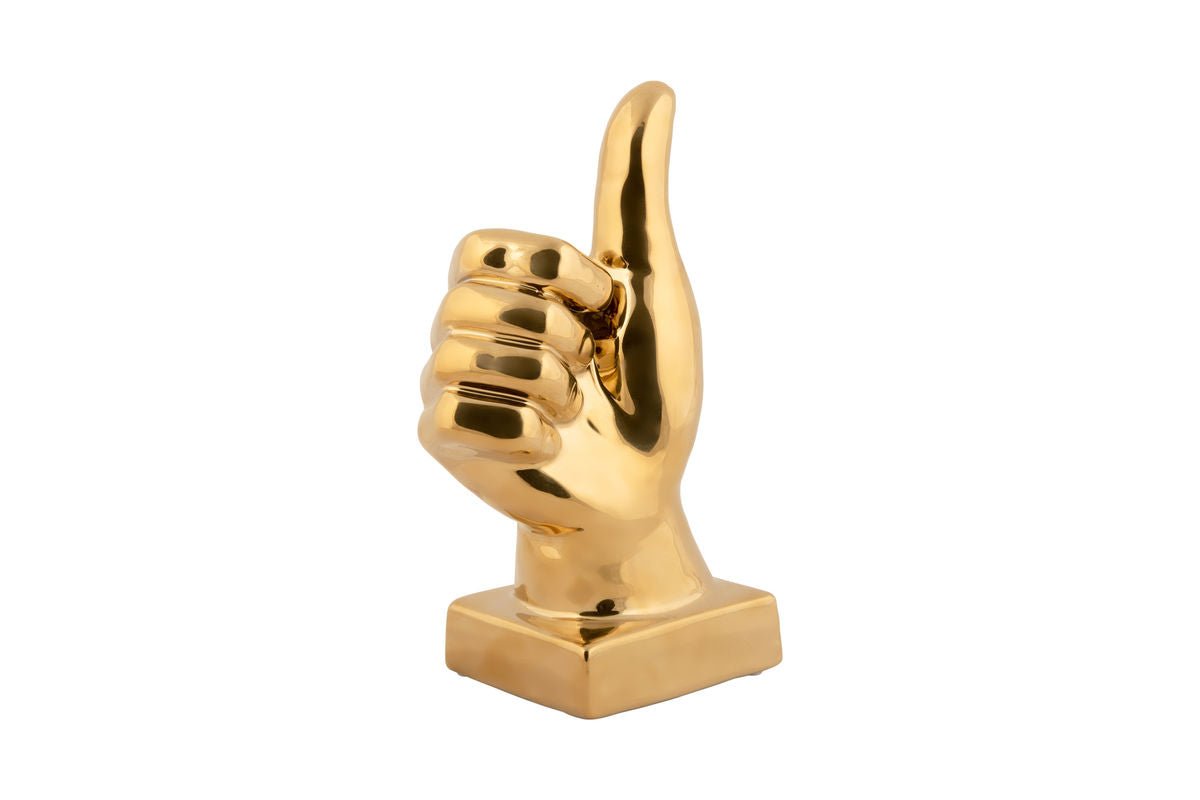 Beeld "Thumbs" – Keramisch figuur met glanzend oppervlak