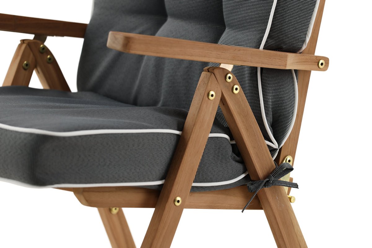 Garten 3-delige set - Stoelkussen Jill van polyester, Donkergrijs