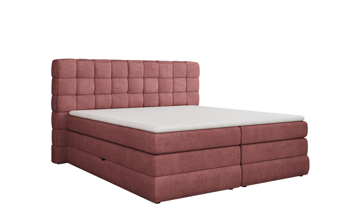 Boxspringbed Trama met opbergruimte in Stof