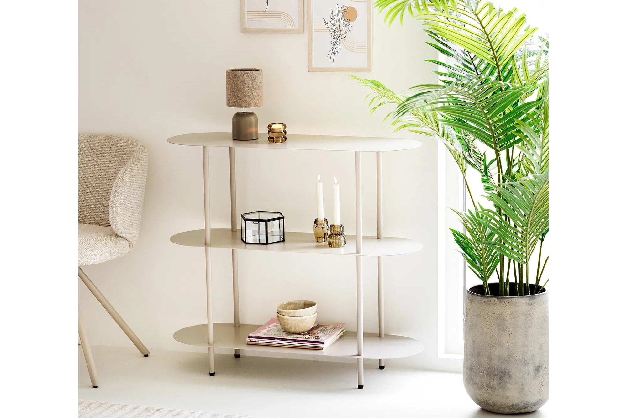 Staand rek Kaldora – van Metaal in zandkleur