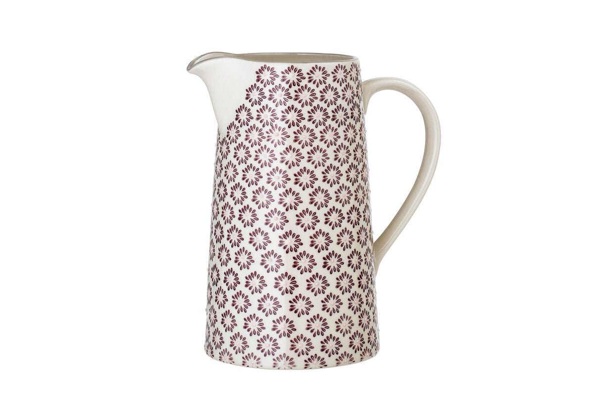 Krug Sabi – steengoed met handgeschilderde details in violet