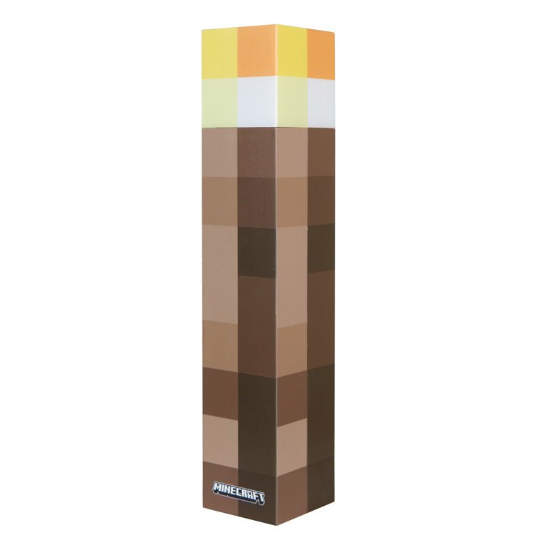 Minecraft LED-fakkel met wandhouder – oplaadbaar & origineel pixelontwerp