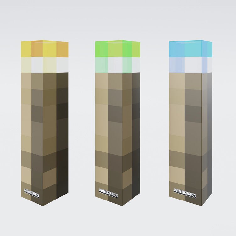 Minecraft LED-fakkel met wandhouder – oplaadbaar & origineel pixelontwerp
