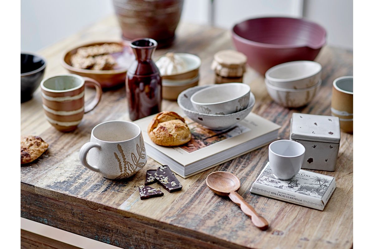 Schalen Set Florina – Steengoed met bloemendecor (3-delig)