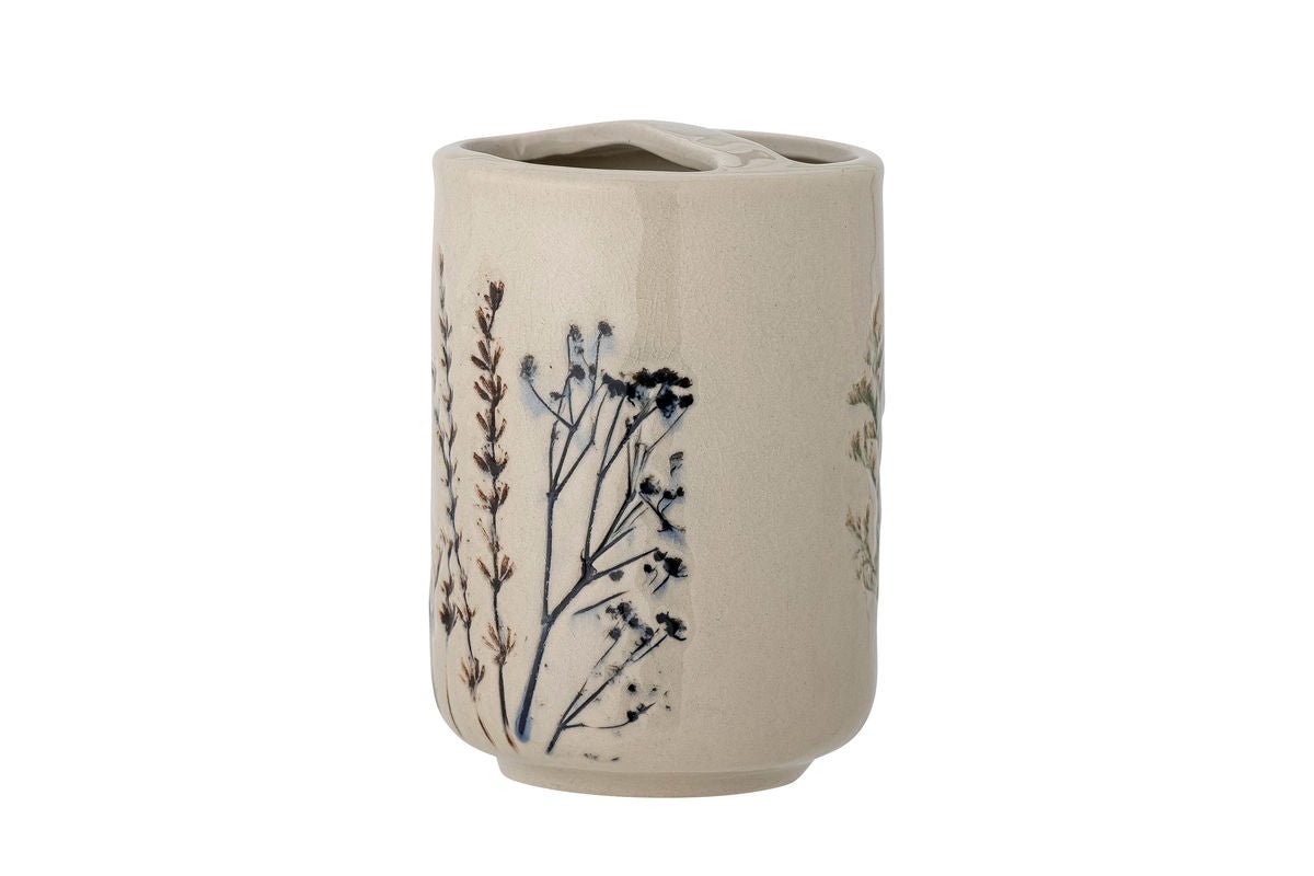 Zeepdispenser-set Klem – steengoed met gekraakte glazuur (set van 2)