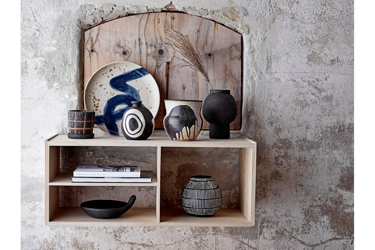 Deko-bloempot Arosa – Handgemaakt design in Zwart