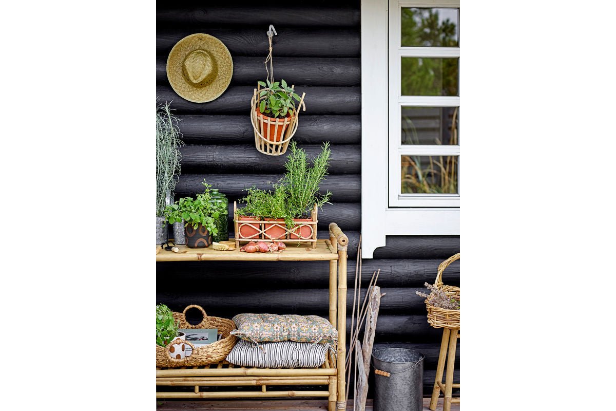 Metalen emmer Borås – Verzinkt ontwerp in Grijs met houten handvat