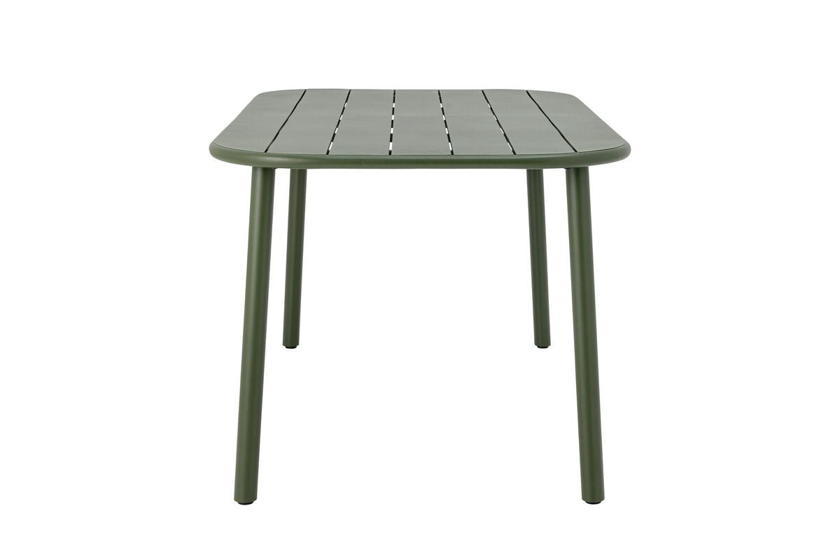 Tuin-eettafel Camala - Diepgroen gebogen rechthoekig tafelblad