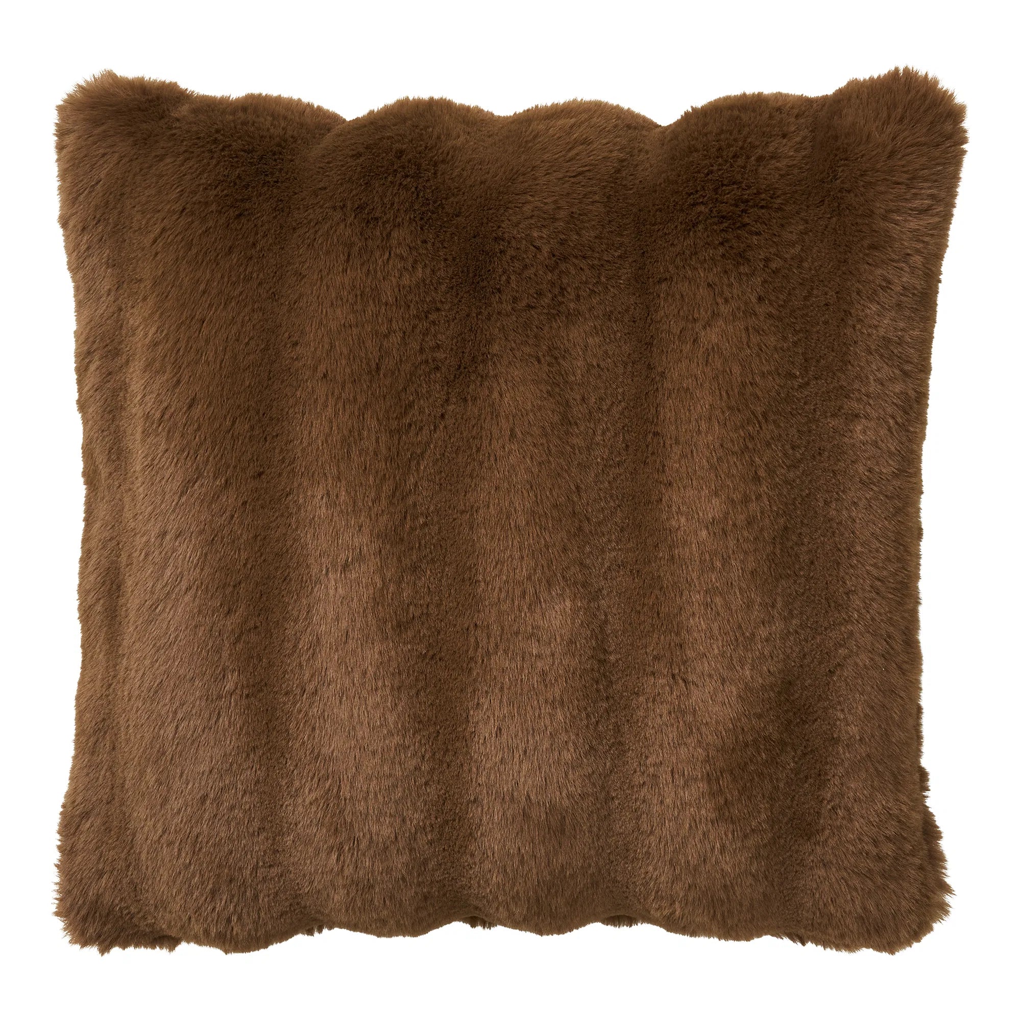 Flausch - sierkussen Tao van imitatiebont bruin 45x45 cm
