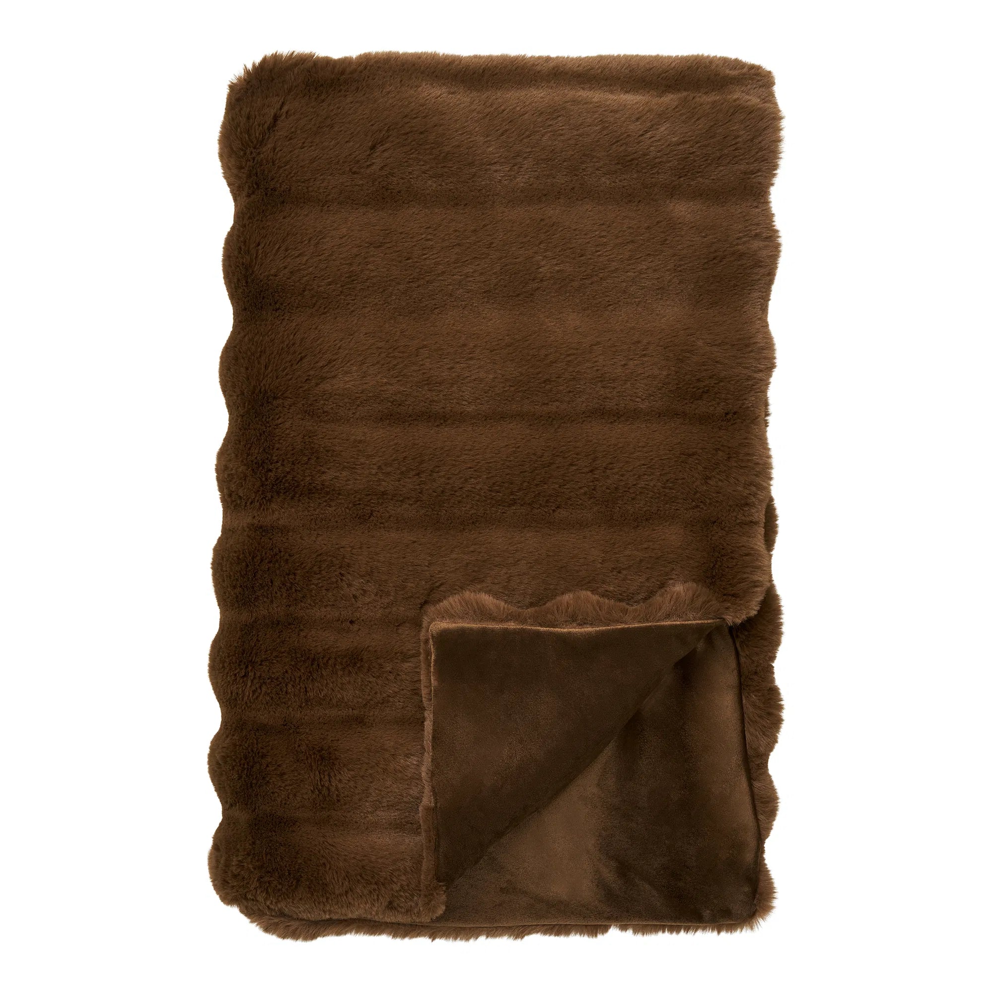 Flausch - Tagesdecke Tao van Imitatiebont Bruin 130x180 cm