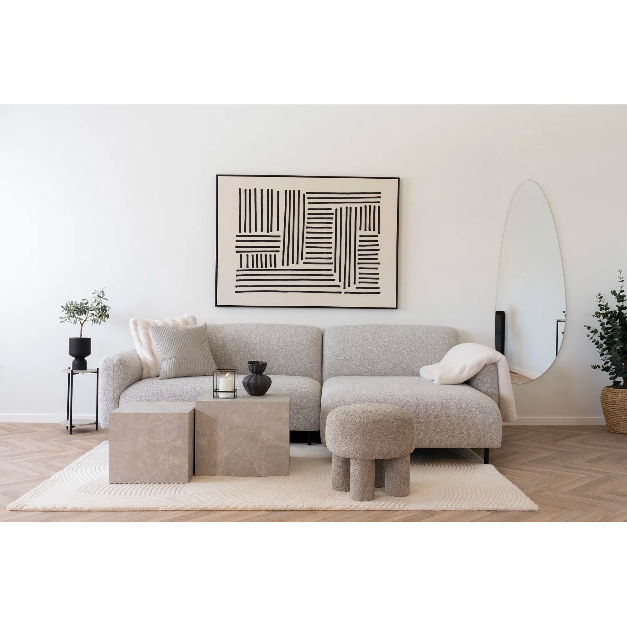 Vloerkleed Arivon – Handgetufte elegantie - 100% wol, 160x230 cm