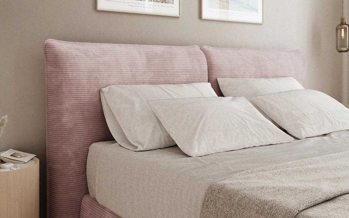 Boxspringbed Pillo in Ribstof